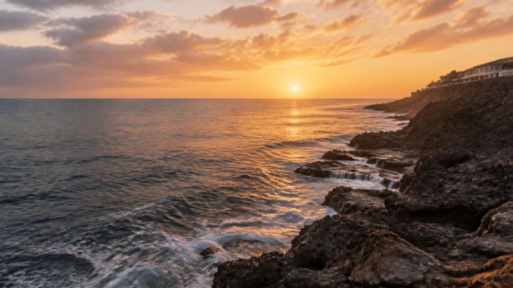 Ocean cliffs - Volcanic landscape - Sunset - Inner peace